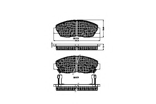 set placute frana,frana disc