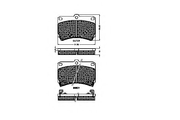 set placute frana,frana disc