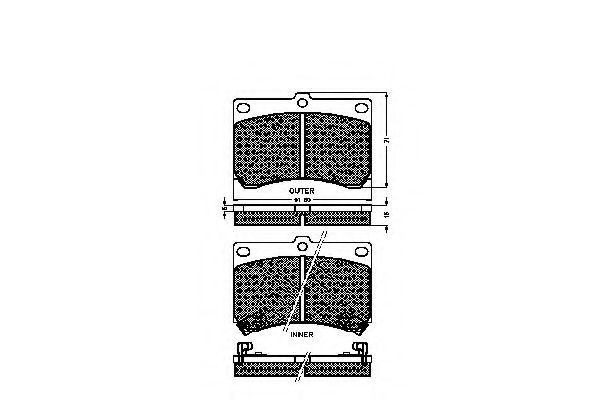 set placute frana,frana disc