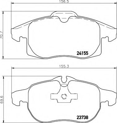 set placute frana,frana disc