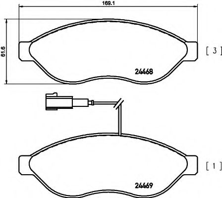 set placute frana,frana disc