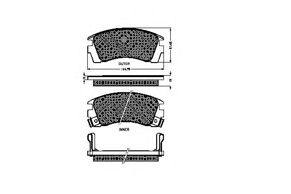 set placute frana,frana disc