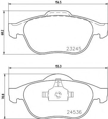 set placute frana,frana disc