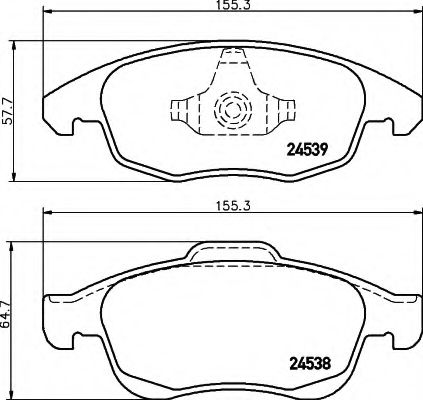 set placute frana,frana disc