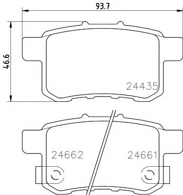 set placute frana,frana disc