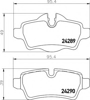 set placute frana,frana disc