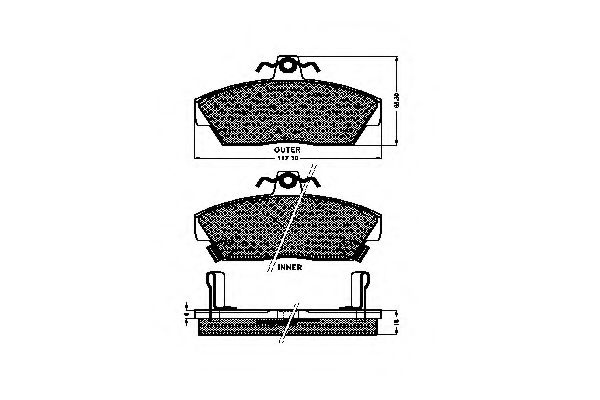 set placute frana,frana disc