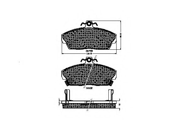 set placute frana,frana disc