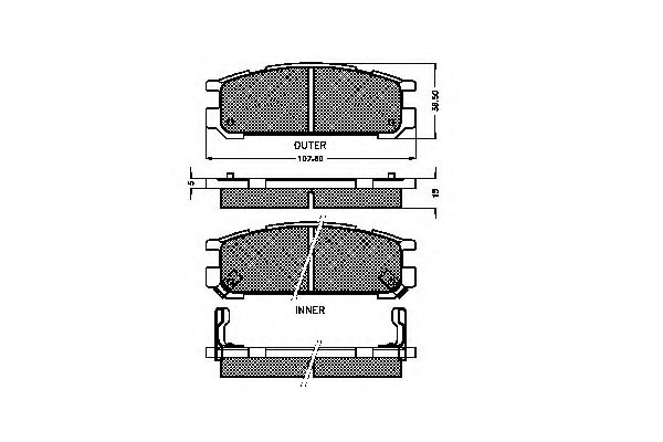 set placute frana,frana disc