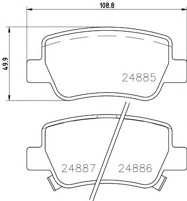 set placute frana,frana disc