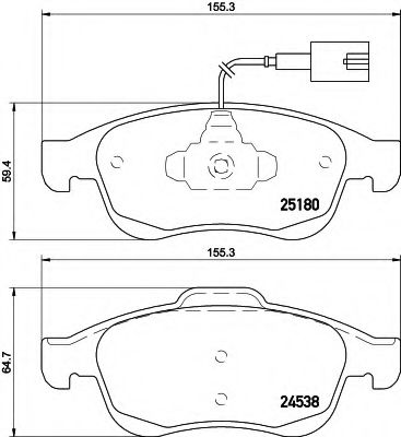 set placute frana,frana disc