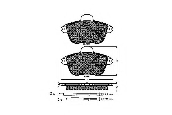 set placute frana,frana disc