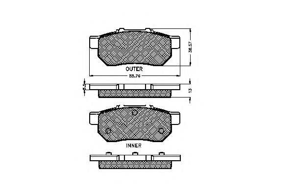 set placute frana,frana disc