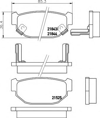 set placute frana,frana disc