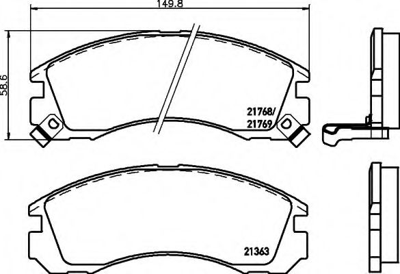 set placute frana,frana disc