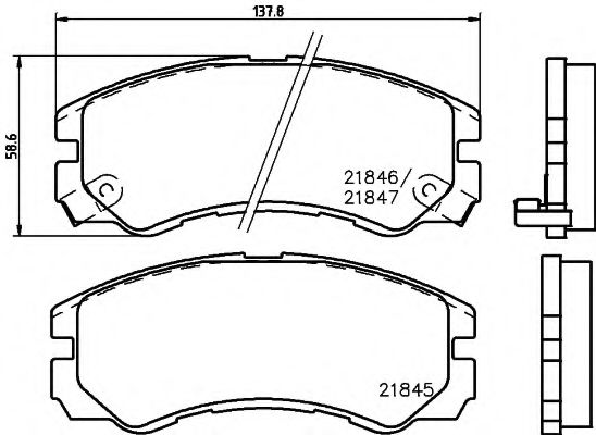 set placute frana,frana disc