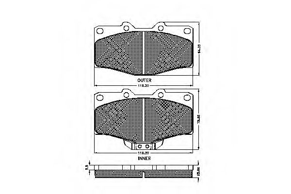 set placute frana,frana disc