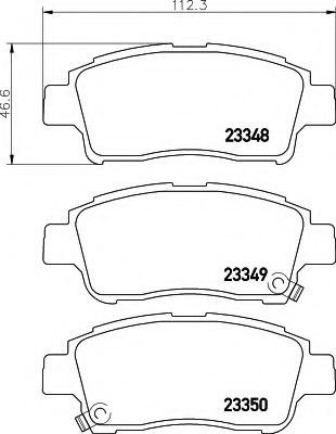 set placute frana,frana disc