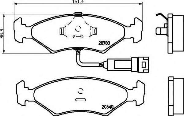 set placute frana,frana disc