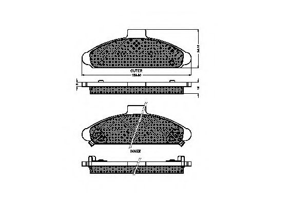 set placute frana,frana disc