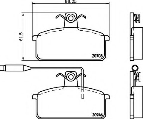 set placute frana,frana disc