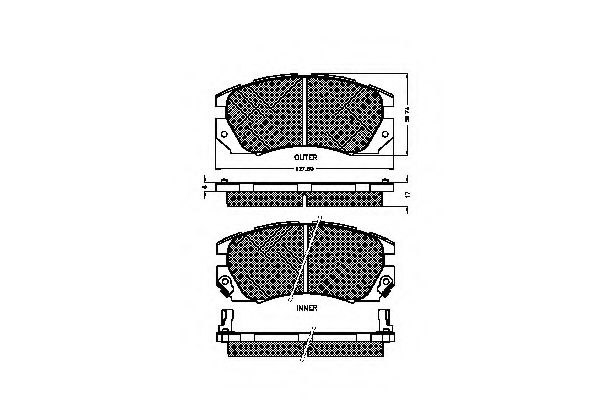 set placute frana,frana disc