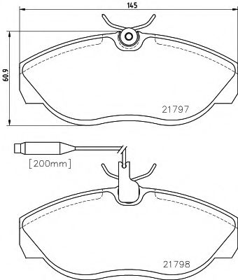 set placute frana,frana disc