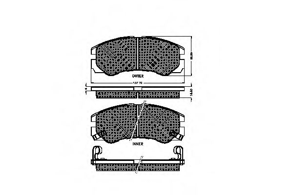 set placute frana,frana disc