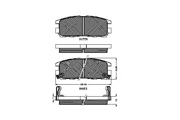 set placute frana,frana disc