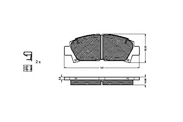 set placute frana,frana disc