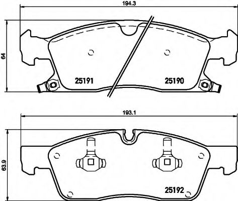 set placute frana,frana disc