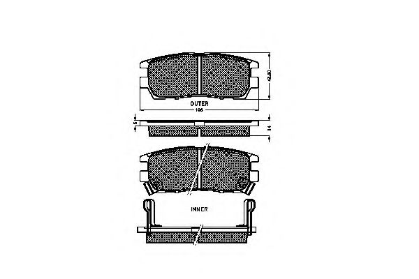 set placute frana,frana disc