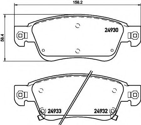 set placute frana,frana disc