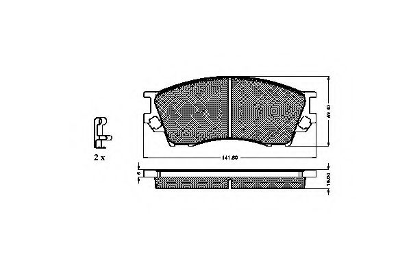 set placute frana,frana disc