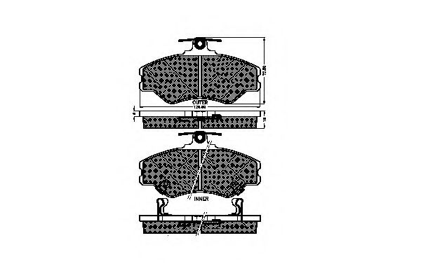 set placute frana,frana disc