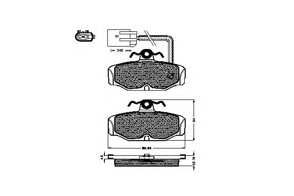 set placute frana,frana disc