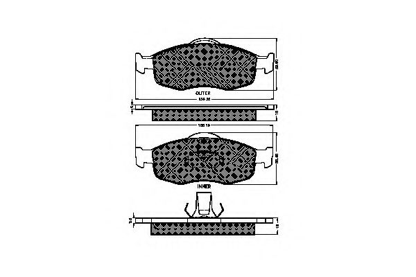 set placute frana,frana disc