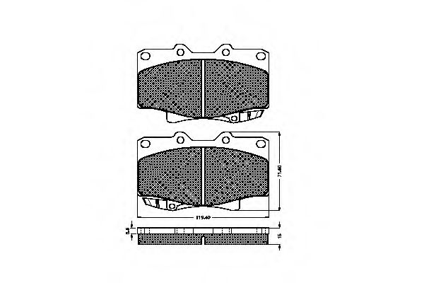 set placute frana,frana disc