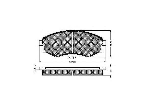 set placute frana,frana disc