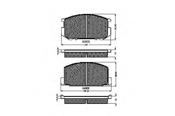 set placute frana,frana disc