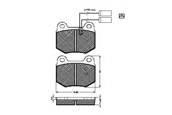 set placute frana,frana disc