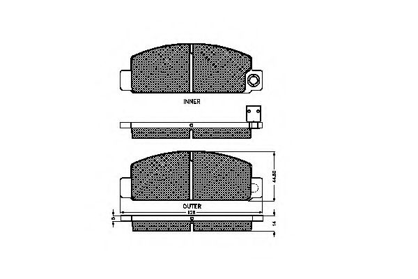 set placute frana,frana disc