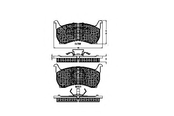 set placute frana,frana disc