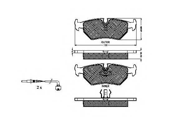 set placute frana,frana disc