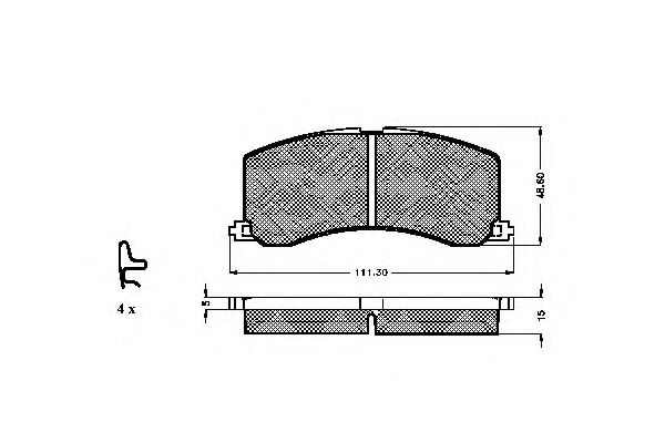 set placute frana,frana disc