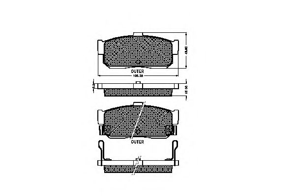 set placute frana,frana disc