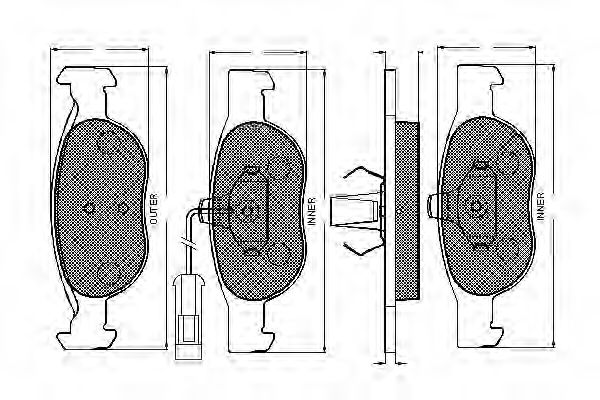 set placute frana,frana disc