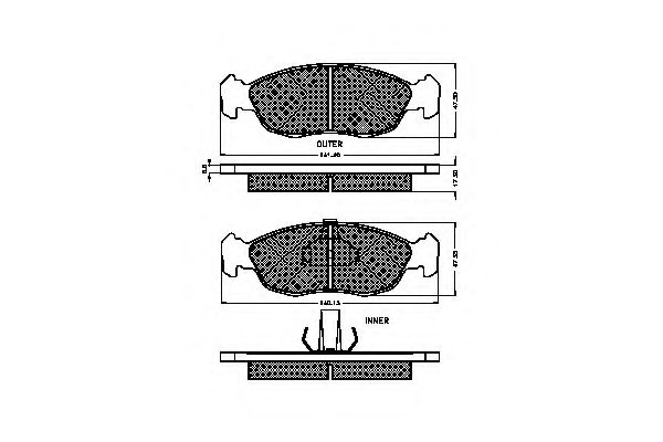 set placute frana,frana disc