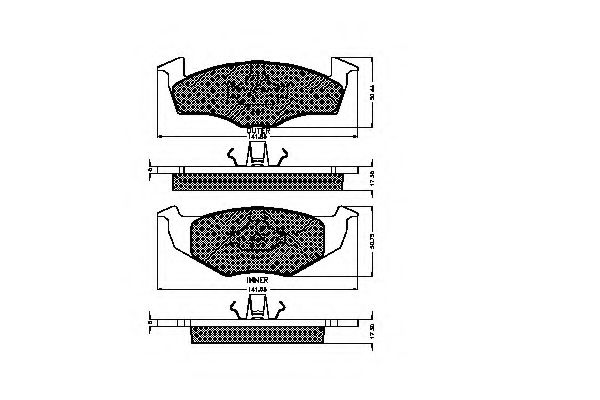 set placute frana,frana disc