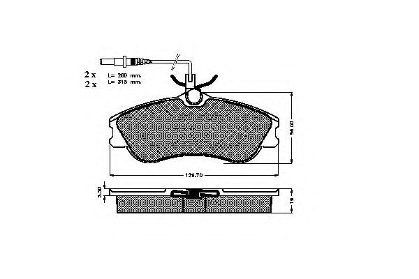 set placute frana,frana disc